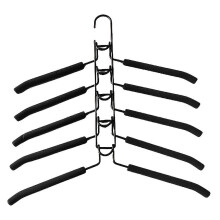 Heavy Duty Space-Saving Metal Hangers with Non-Slip Foam Pads - Multi-Layer Design for Coats, Sweaters,and T-Shirts