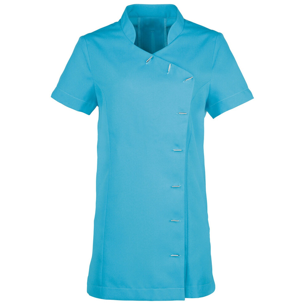 Joom Premier Unisex Turquoise Womens/Ladies Orchid Short-Sleeved Tunic Cm - Image 2
