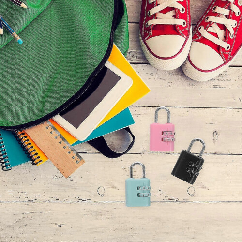 6-Pack Kids Combination Padlocks for Home Use Household Locks with Easy-to-Set Code Security Solution 1