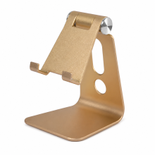 Foldable Aluminium Alloy Desktop Stand for Phone and Tablet, Gold