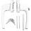 Double Ended Solid Thick Lever Handle with Keys Compatible with Door and WindowWhite 1