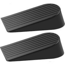 Door Stops, Extra Large Rubber Door Wedges Heavy Duty Black Door Stoppers Wedge