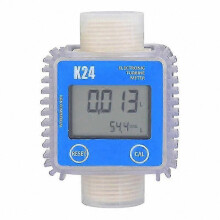 Digital K24 Turbine Oil Fuel Flow Meter Gauge LCD Display for Chemicals Water Sea Liquid