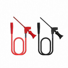 Precision Mini Alligator Test Clips for Multimeters - Insulated 2mm Plug Probes for PCB Circuit Board Diagnostics
