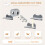4PCs Wall-Mounted Cat Tree, with Steps, Perch, Cat House - Grey 6