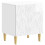 VidaXL vidaXL Bedside Table High Gloss White 43 x 34.5 x 50 cm 1