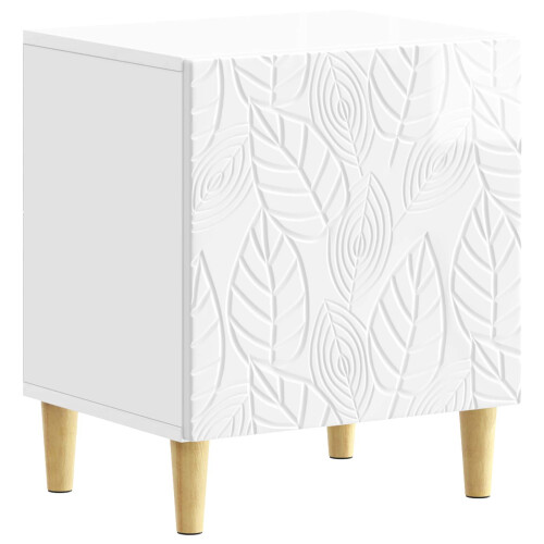 VidaXL vidaXL Bedside Table High Gloss White 43 x 34.5 x 50 cm