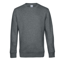 (XS, Mid Grey Heather) B&C Mens King Crew Neck Jumper