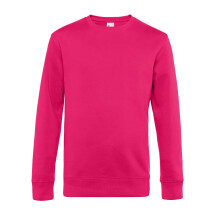 (3XL, Magenta Pink) B&C Mens King Crew Neck Jumper
