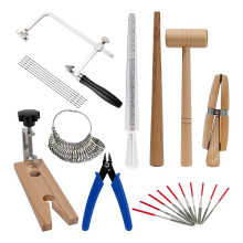 Jeweler Tool Set,Ring Making Kit,Silversmith -Kit,Ring Sizing Mandrel Measuring Tool, Jeweler Saw Frame,Supplies