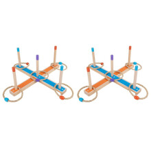 2X Set di Giocattoli per il Lancio ' Gioco per Bambini All'Aperto 3-12 Anni Giochi per Bambini All'Aperto Nastro per il Lancio di Anelli nel
