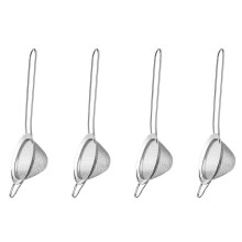 4X Stainless Steel Small Strainer Fine Mesh Strainer, Cocktail Strainer for Cocktails Tea Herbs Coffee & Drinks