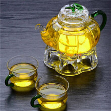 3X Clear Glass Heat-Resisting Heart Shape Teapot' Warmer Heater Base Candle Holder