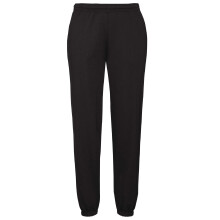 (XL, Black) Fruit Of The Loom Mens Elasticated Cuff Jog Pants / Jogging Bottoms