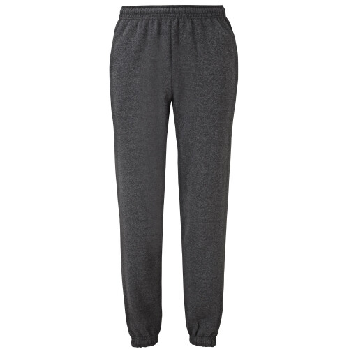 (XL, Dark Heather) Fruit Of The Loom Mens Elasticated Cuff Jog Pants / Jogging Bottoms