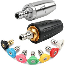 Högtryckstvättmunstycken, 4000 PSI 360 Roterande Högtryckstvätttips Turbo Munstycke med 1/4" Snabbkoppling, för Bil Tegel
