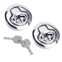 2 Pack - Rustproof Flush Mount for Boats, RVs & Cabinets Boat Hatch Latches