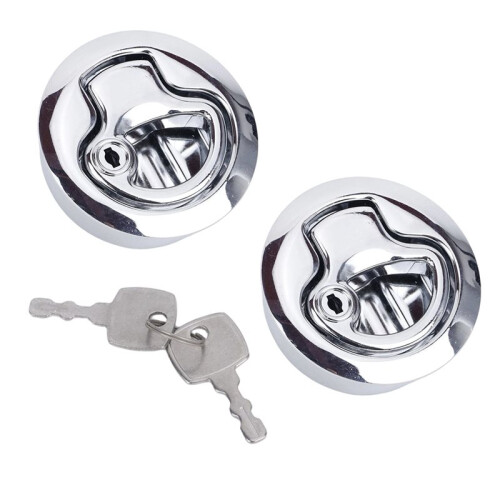 2 Pack - Rustproof Flush Mount for Boats, RVs & Cabinets Boat Hatch Latches