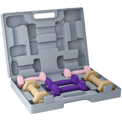 9kg Hex Dumbbell Set (6 pcs) + Carry Case
