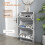 12-Shoe Flip Drawer Storage Cabinet - Grey Wood-Effect 6