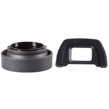 2 Pcs Camera Accessories: 5 Pcs DK-21 Viewfinder Eyepiece & 1 Pcs 52MM 3-IN-1 Lens Hood Lens