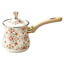 Cafetière (avec Couvercle), Cafetière en Acier Inoxydable avec Tasse à Lait, Thé, Chocolat, Beurre et Tasse à Lait