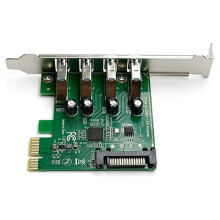 4 Port USB 3.0 5Gbps Expansion Card PCIE 1X to 4 Port USB 3.2 Adapter Riser Card with Low Profile Bracket