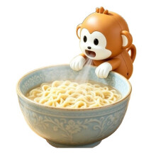 Monkey Shape Blow Fan Food Cooling Fan Strong Airflow Adjustable Speed Blow the Rice and Soup to Cool Them Down