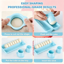 8-Teiliges Set für Kuchenformen in Eiscreme-Form - Enthält Kühlregal, Stäbchen und Verpackungstaschen, Einfach zu Entformendes DIY-Werkzeug