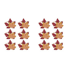 12 Stück Serviettenringe mit Ahornblättern im Herbst-Design, Serviettenring mit Ahornblättern, Serviettenhalter mit Herbstmotiv, für die