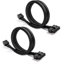 2PCS 12 Pin to PCIe 8 Pin (6+2) GPU Power Adapter Cable PCIE 12Pin to 8Pin Power Cable for Be Quiet Power Supply