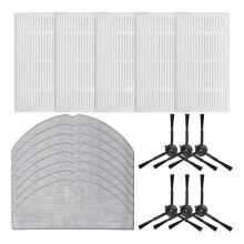 Vacuum Parts Kit for Tapo RV30 Max and RV20 Max with 5 Filters, 8 Mop Cloths and 6 Nylon Side Brushes