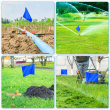 Markierungsfahnen, Markierungsfahnen für Rasen, 150er-Pack, Kleine PVC-Flaggen, Markierungsfahnen, Rasenflaggen, Gartenflaggen, Vermessungsflaggen,