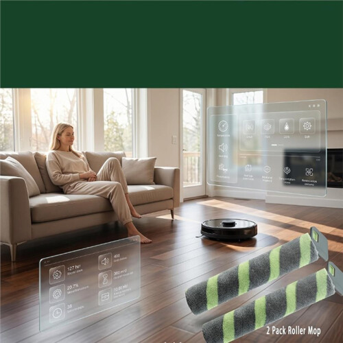 Roller Mop for  for  Max 705 Combo/Max 706 Combo Robotic Vacuum Cleaners Washable Microfiber Mop Roller 2PCS 1