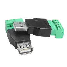 USB 2.0 Typ A Stecker/Buchse auf 5-Poligen Schraubanschluss Ohne Löten USB-Buchse USB2.0 auf Schraubklemmenadapterstecker