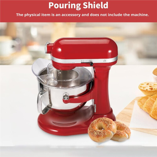 Miscelatore Bowl-Lift da 5.5-7 QT con Parafango per , Parafango Trasparente con Apertura per Versare 1