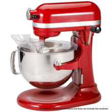 5.5-7 QT Bowl-Lift Mixer Pouring Shield for , Clear Guard with Pour Chute