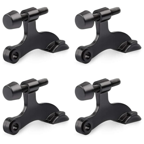 4 Pack Hinge Pin , Adjustable Heavy Door Stops with Rubber Bumper Tips
