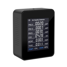 Multifunktionaler 8-in-1 Digitaler Luftqualitätsmonitor HCHO TVOC Feuchtigkeits-Temperaturtester LCD-Bildschirm Heimluftdetektor