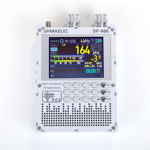 Rádio DP666 Banda Completa FM/LW/MW/SW Rádio de Alta Sensibilidade Chip TEF6686 Tela Touch IPS de 2,8 Polegadas 1