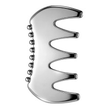 1Pcs Stainless Steel Gua Sha Facial Tool Metal Face Sculpting Massage Plate Skin Care Beauty Scraping Gift for Women B