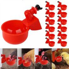 20Pcs Automatic Chicken Water Cups Waterer Poultry Drinker Feeder Drinking Bowl Kit Hens Feeder Drinker for Birds Duck