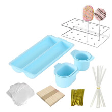 8-Teiliges Set für Kuchenformen in Eiscreme-Form - Enthält Kühlregal, Stäbchen und Verpackungstaschen, Einfach zu Entformendes DIY-Werkzeug