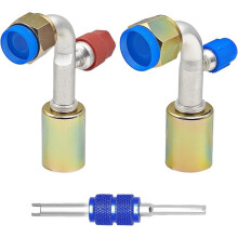 90 Graden A/C Slangfittingen, 8 10 R134A Hoge en Lage Druk A/C Fitting 90 Beadlock A/C Lijnadapter