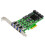 Scheda di Espansione PCI Express USB 3.0 PCI-e A 4 Porte USB 3.0 con 2x Header 19 Pin Adattatore Controller PCIE per PC Desktop 2