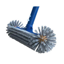 Heavy Duty Pool Brush 13" Heavy Duty Pool Brush with Detachable Handle for Pool Wall Steps Corner Cleaning