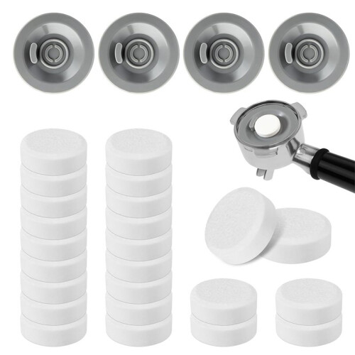 24 Pack Cleaning Tablets & 4 Pack 54mm Backflush Discs, Espresso Filter Kit for  Espresso Machines