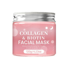 Kollagen- & Biotin-Peel-Off-Gesichtsmaske, 120g Übernachtungsmaske für Feuchtigkeitsspendende & Straffende Hautpflege