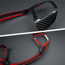 Real Carbon Fiber Car Steering Wheel Cover Trim for Fiesta ST 2018-2023 Interior Accessories