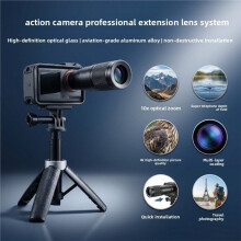 12X Telephoto Lens for  Action 4 5 6, 12x Optical  HD Clarity Quick Mount Portable Outdoor Camera Phone  Lens